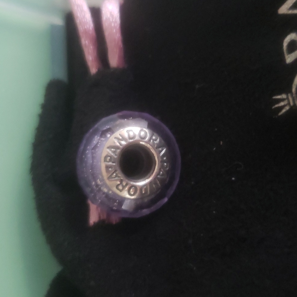 Pandora Purple Shimmer Faceted Murano Glass Charm - Picture 4 of 4